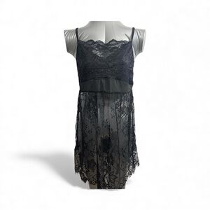 🌹002 INTMTS: Black lace sexy sleepwear size L